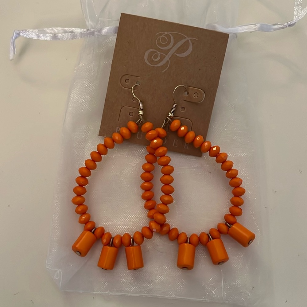 Plunder creamsicle earrings